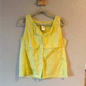 Chloe Yellow Sleeveless Button-Up Top 42